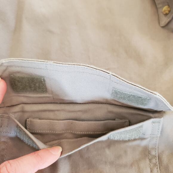 Duluth Mens Heavyweight Button-Down Long-Sleeved Shirt Gray/Taupe Size L - Picture 7 of 9